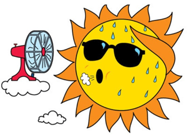 Heat Wave Graphic of Fan and Sun