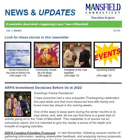 Cover-Dec. 1 Newsletter, News & Updates