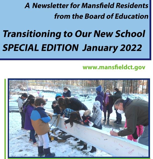 cover of special edition Mansfield Schools Newsletter Jan 2022