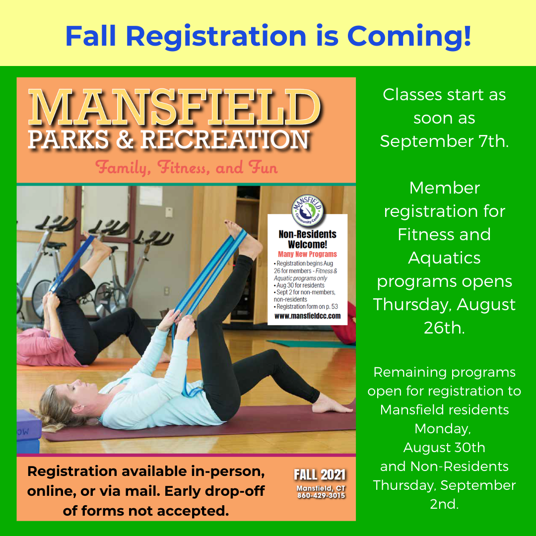 Fall Registration is Coming!