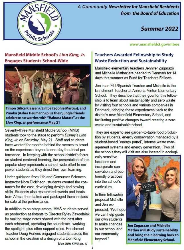 Cover Summer 2022 Newsltr