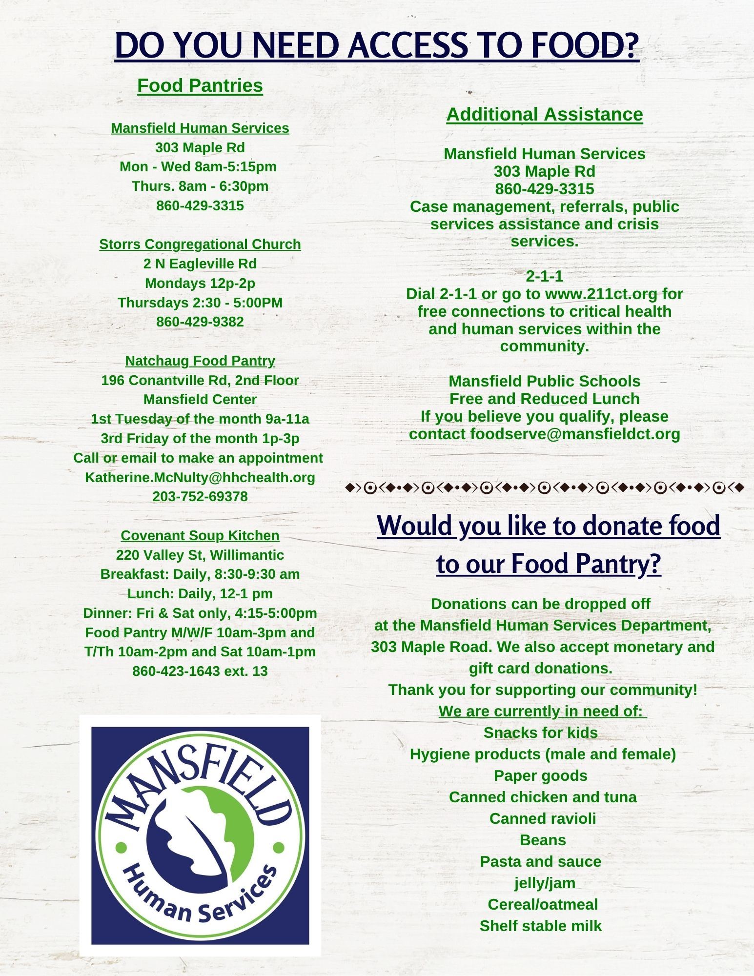 Food Access flyer