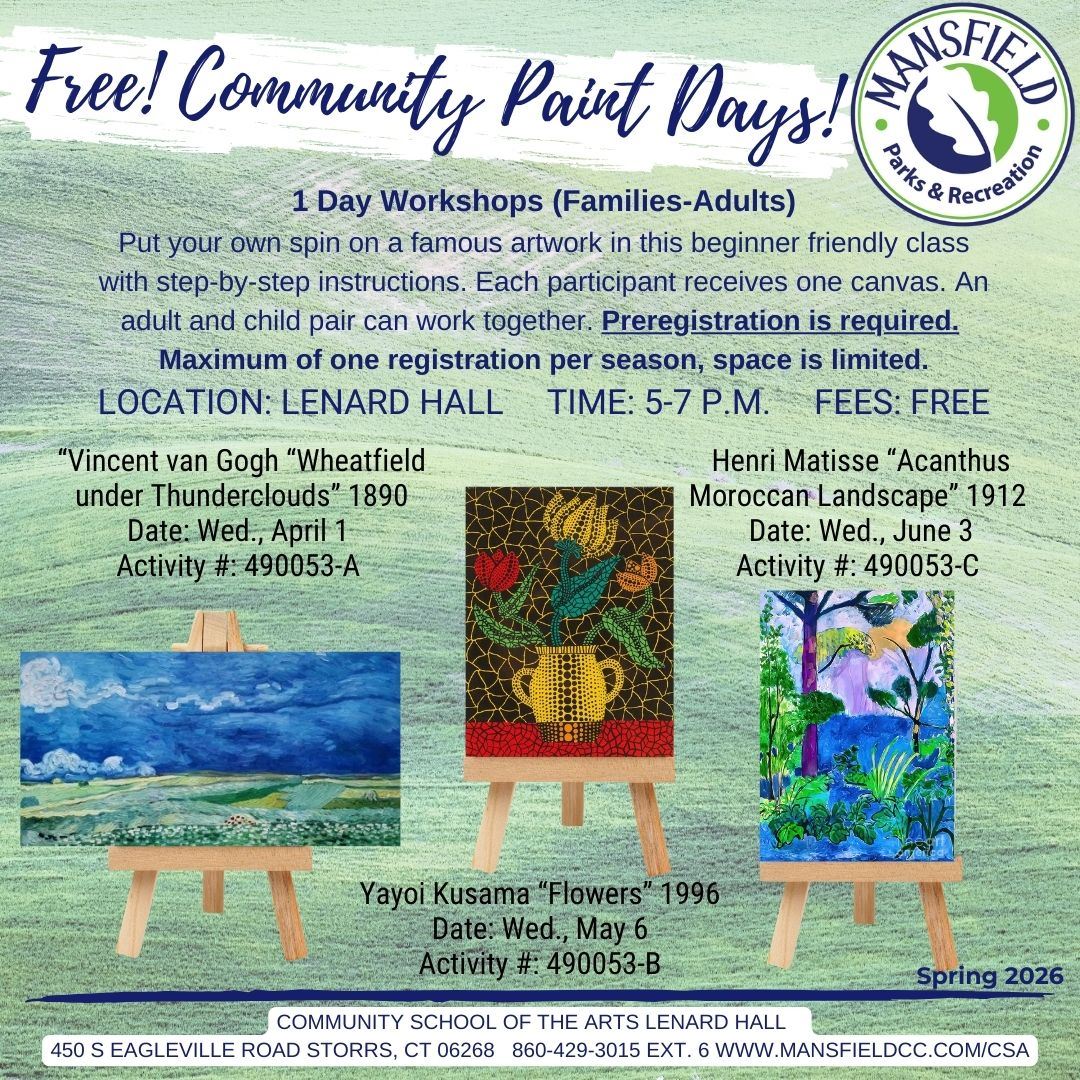 COMMUNITY Paint Days SPRING 2026