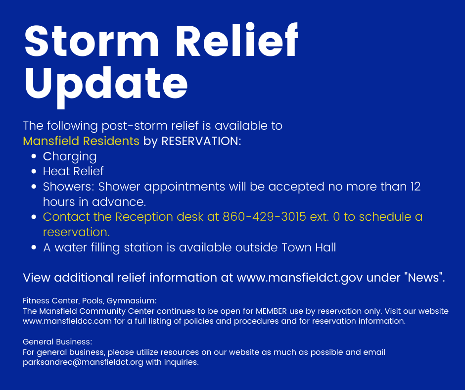 Storm Relief Update